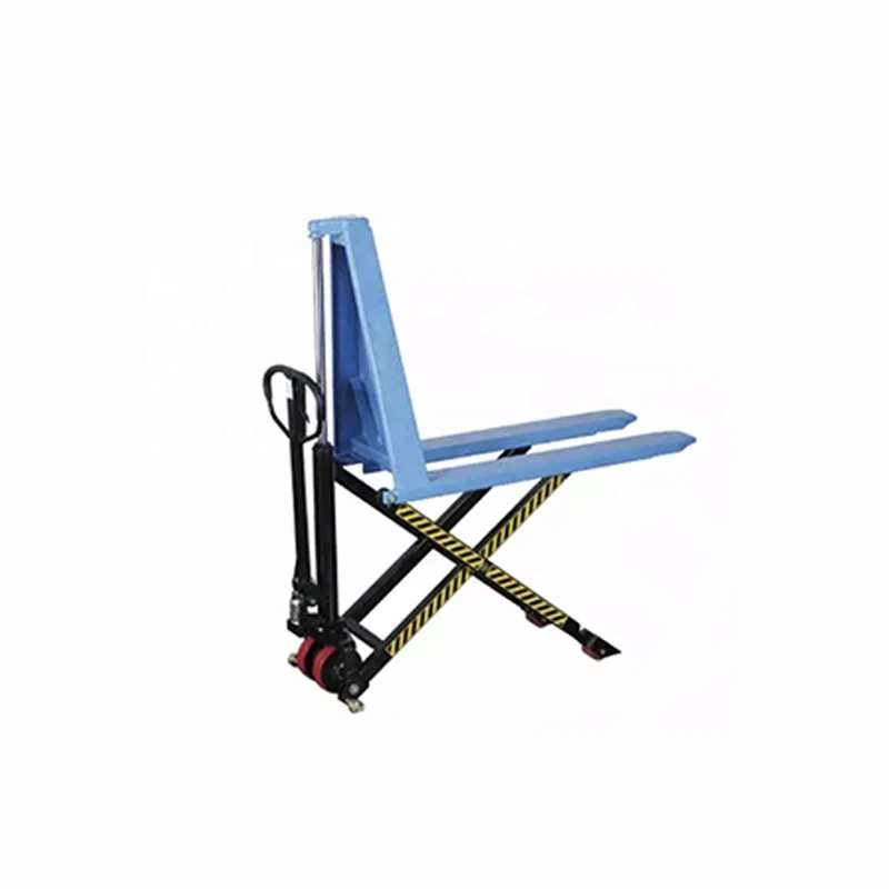 1000KG 1500KG Manual Hydraulic Double Pumps High Lift Scissor Pallet Truck
