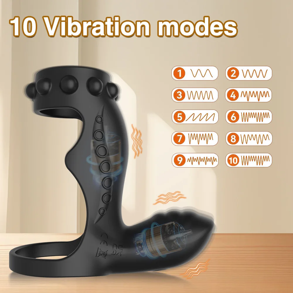 Vibrating Penis Ring Cock Sleeve Soft Sex Toys Men Impotent Cock Extender Ejaculation Delay Enhanced Erection 18 Inch Cock Cage
