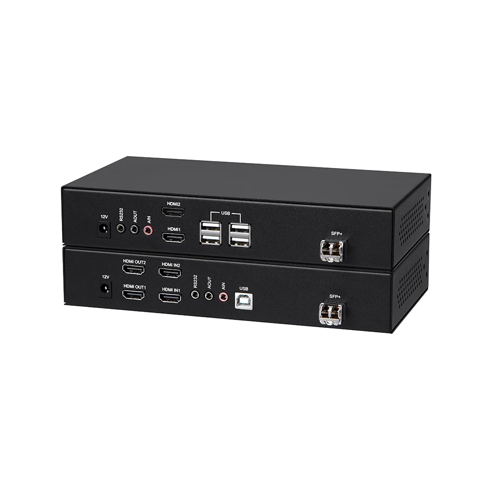 Fiber Optic Port High-quality Product Selling  HDMI KVM Extender Transparent USB 2.0 2 Ports KFH201S Kinan