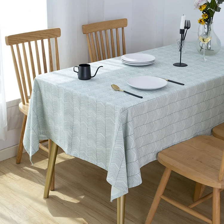 Customized Indoor Outdoor Use Plant Pattern Table Cover 100% Cotton Waterproof Tablecloth for Garden Decor Printed 100% Cotton