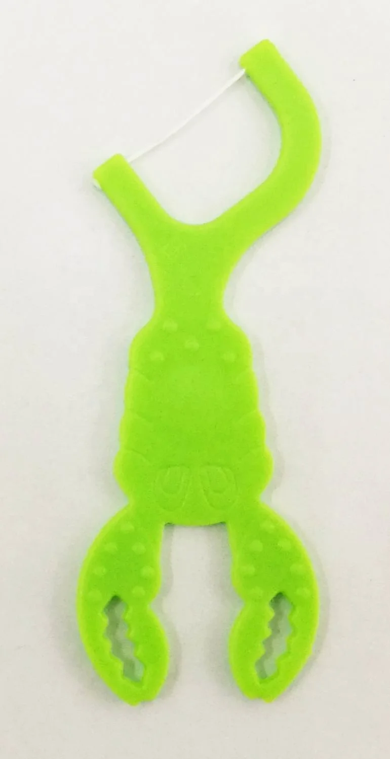 Sea animal Kids tooth pick with PE thread kids dental floss pick tooth pick