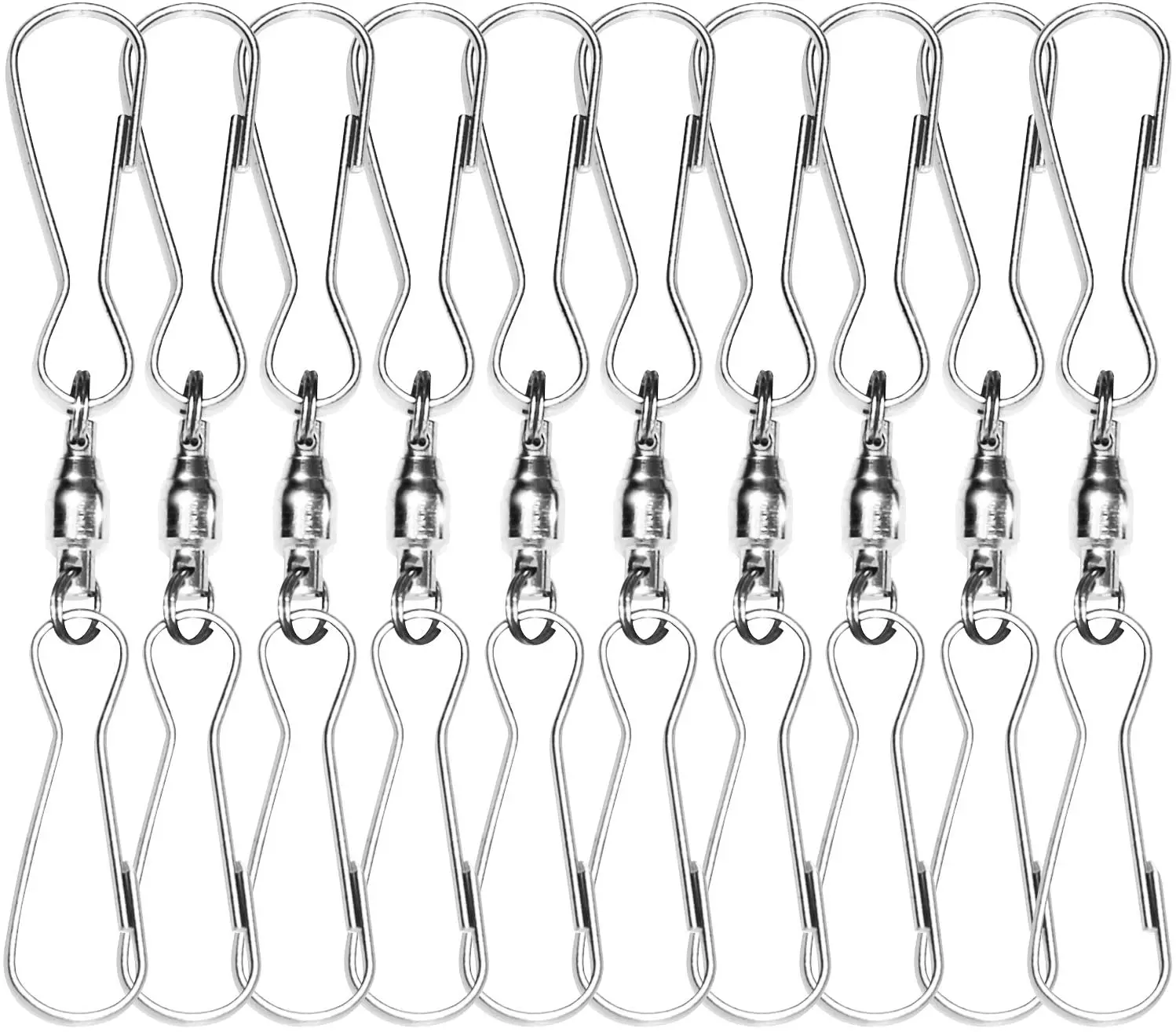Wind Spinners Hanging Windsock Bird Feeders Wind Chimes Crystal Spinning Dual Clip Swivel Hooks
