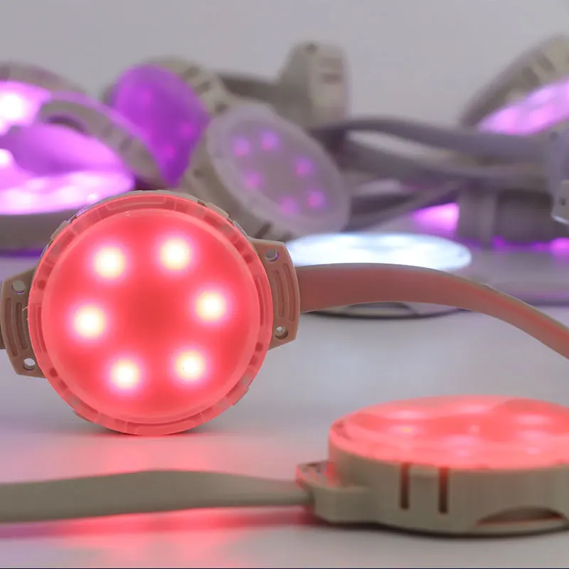 Addressable Programmable Led Lights DC24V IP65 Full Color 3535 RGB 50mm Led Point Light Source Pixel