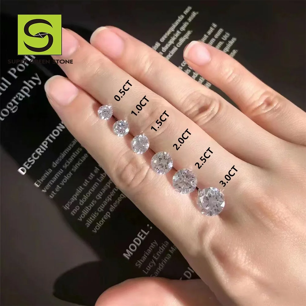SuperGS Round Brilliant Cut Real CVD HPHT Synthetic Diamond IGI Certified VVS Diamond Lab Grown Loose Diamond