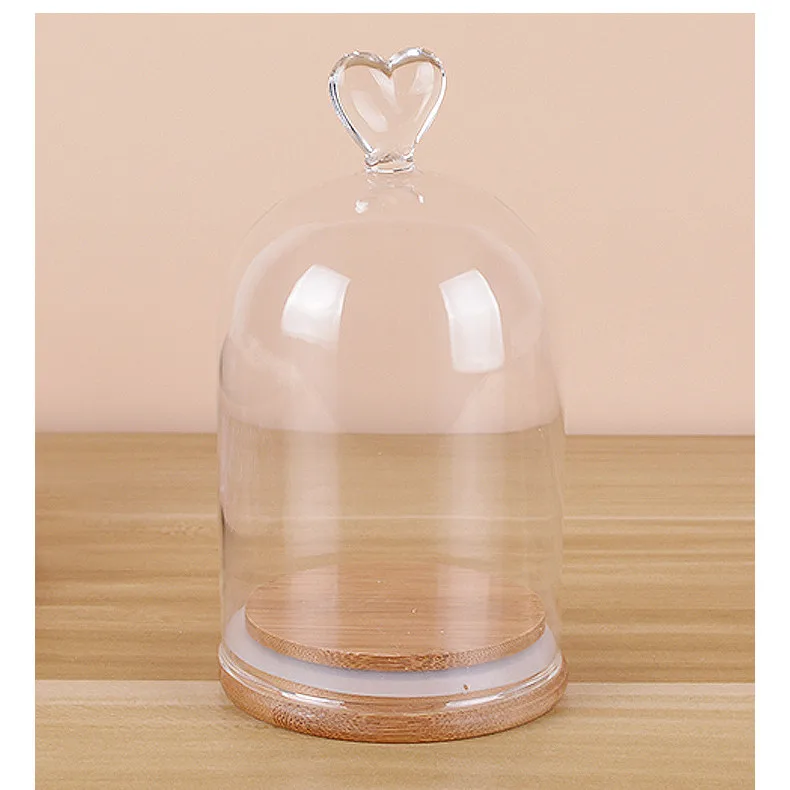 Оптовая продажа с завода высококачественное боросиликатное стекло выдувное прозрачное овальное неувядающее Цветочное Стекло крышка для украшения дома герметичная