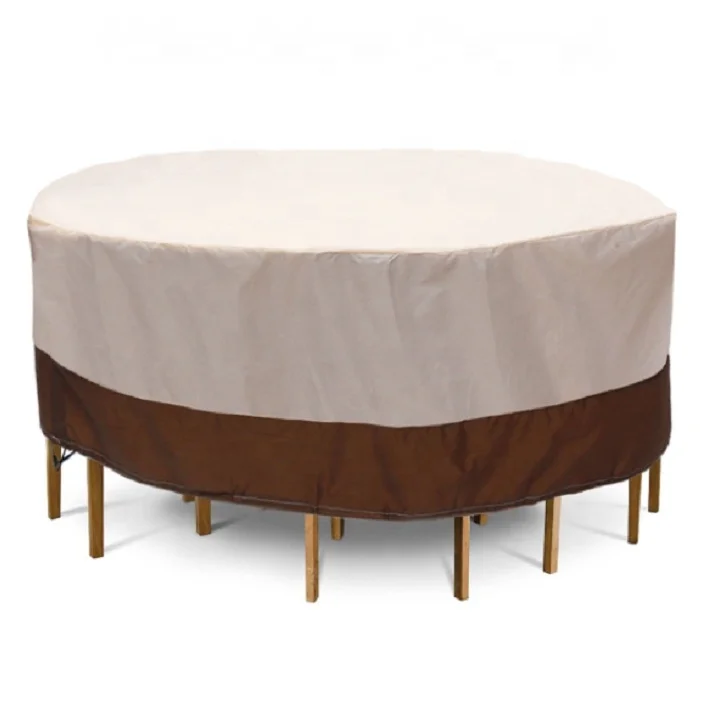 Free Shipping 188x84cm Foldable Round Furniture Covers Dustproof Outdoor Patio Waterproof Portable Table Chair Cover