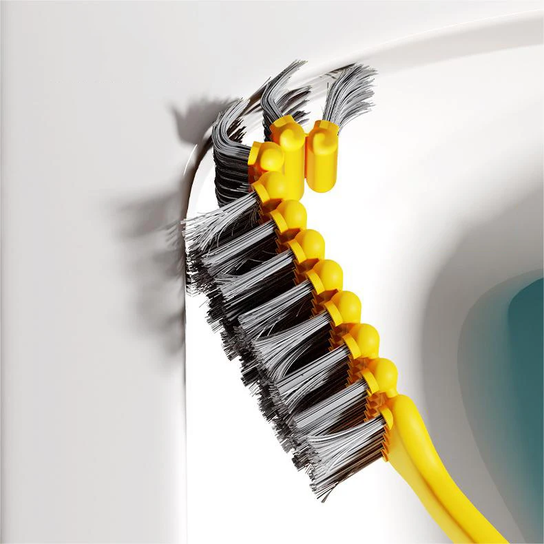 Bendable toilet cleaning brush multifunctional bathroom cleaning brush household long handled toilet brush