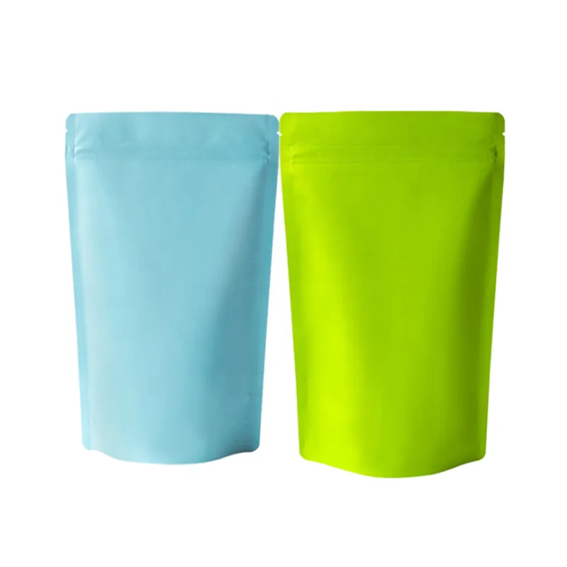 Custom Printed Matte Stand Up Pouch Aluminum Foil Mylar Bag Tea Food Packaging Plastic Bags with Ziplock