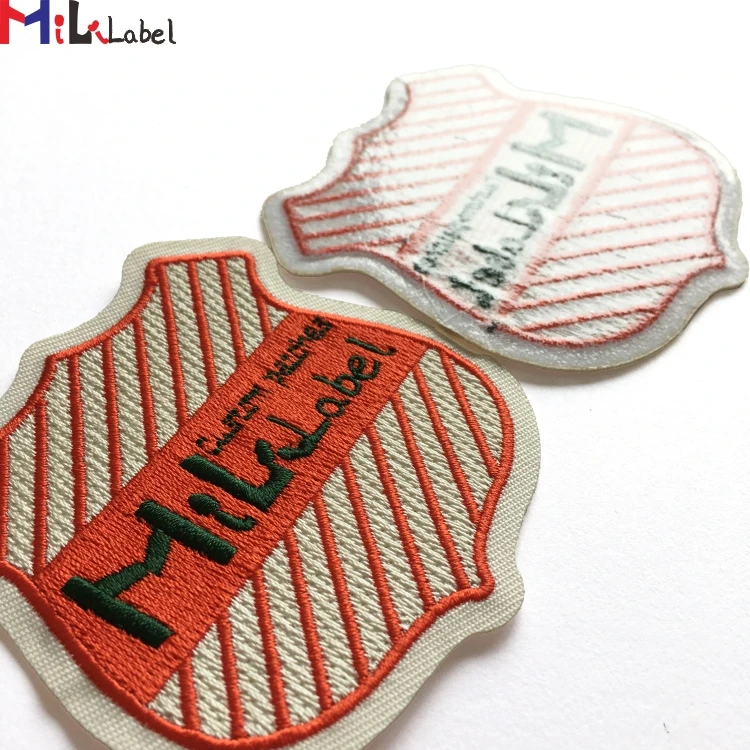 
100% of the embroidery Design embroidery patch custom embroidered patches iron on backing laser cut without merrowed border 