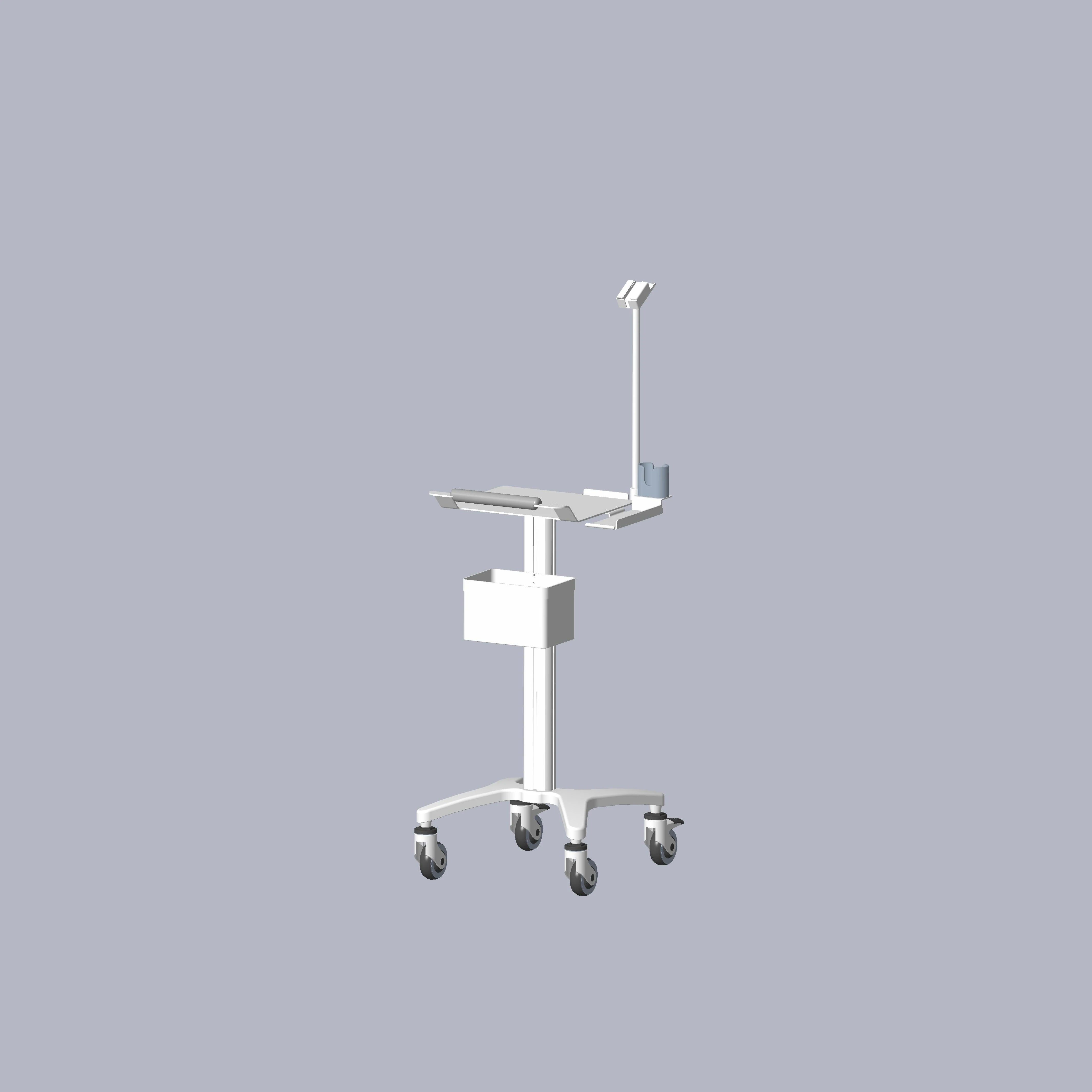 ECG Machine Custom 120cm Medical Grade Electrocardiogram Trolley For Philips Nihohn Koden