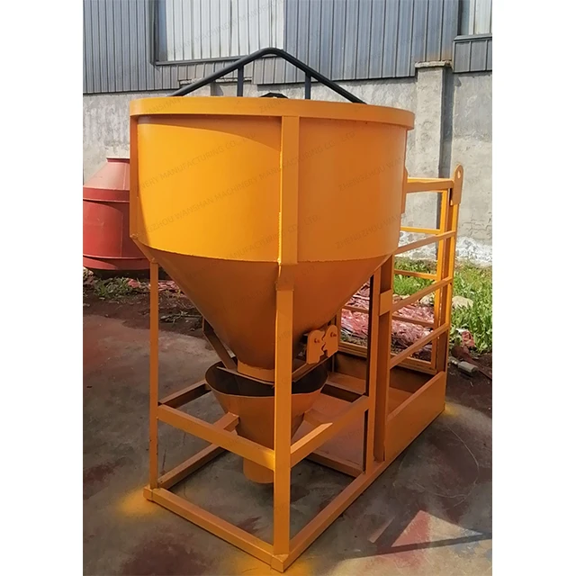 Concrete Tower Crane Hopper Thickened Oblique Nozzle Hopper Flat Site Mortar Tray Concrete Hopper