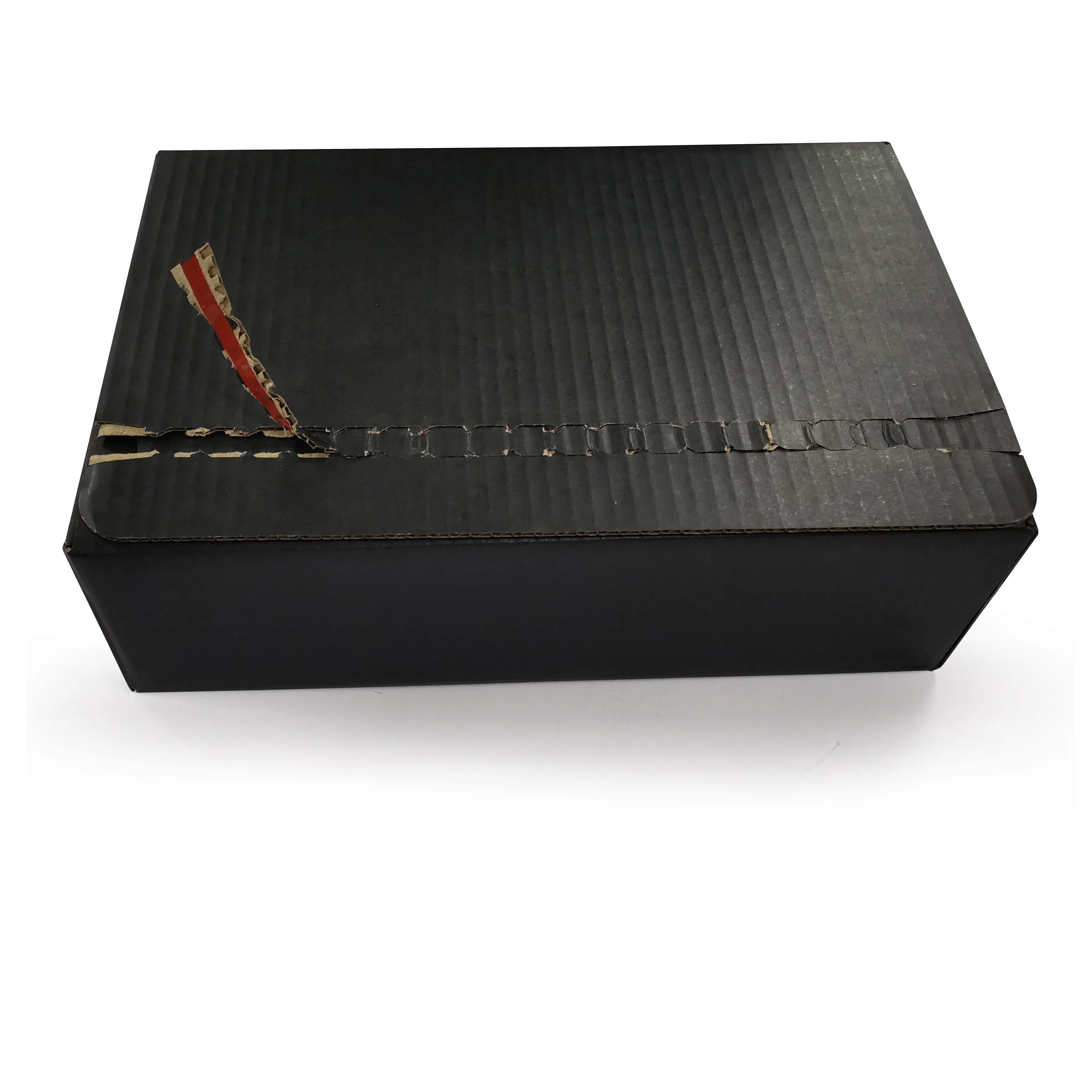 Corrugated boxes with custom logo printed durable reasonable price black Autolock paper box for Gift Electric Product Packaging