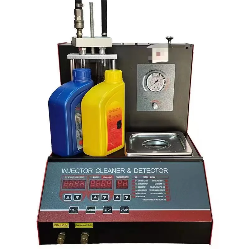 Professional Motorcyle Electronic 2 Jars Ultrasonic Fuel Injector Tester Cleaner Machine