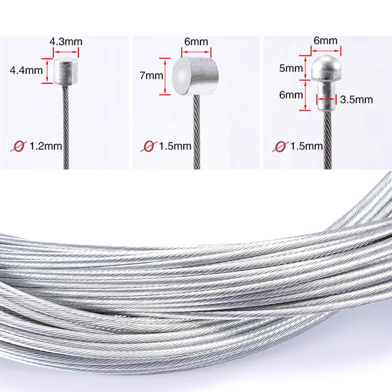 Mountain Bike Brake Cable Steel Inner Wire Road Cycling Line with T Head