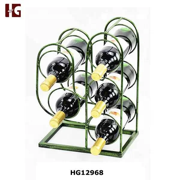 Cactus  Frame Metal 5 Pack Bottle Carrier & Wine Racks