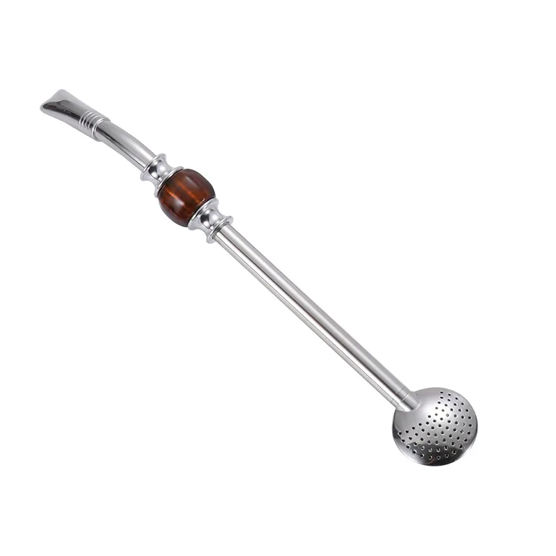 Высококачественные металлические соломинки 304 нержавеющей стали съемные соломенные ложки Yerba Mate с кисточкой в подарочной коробке