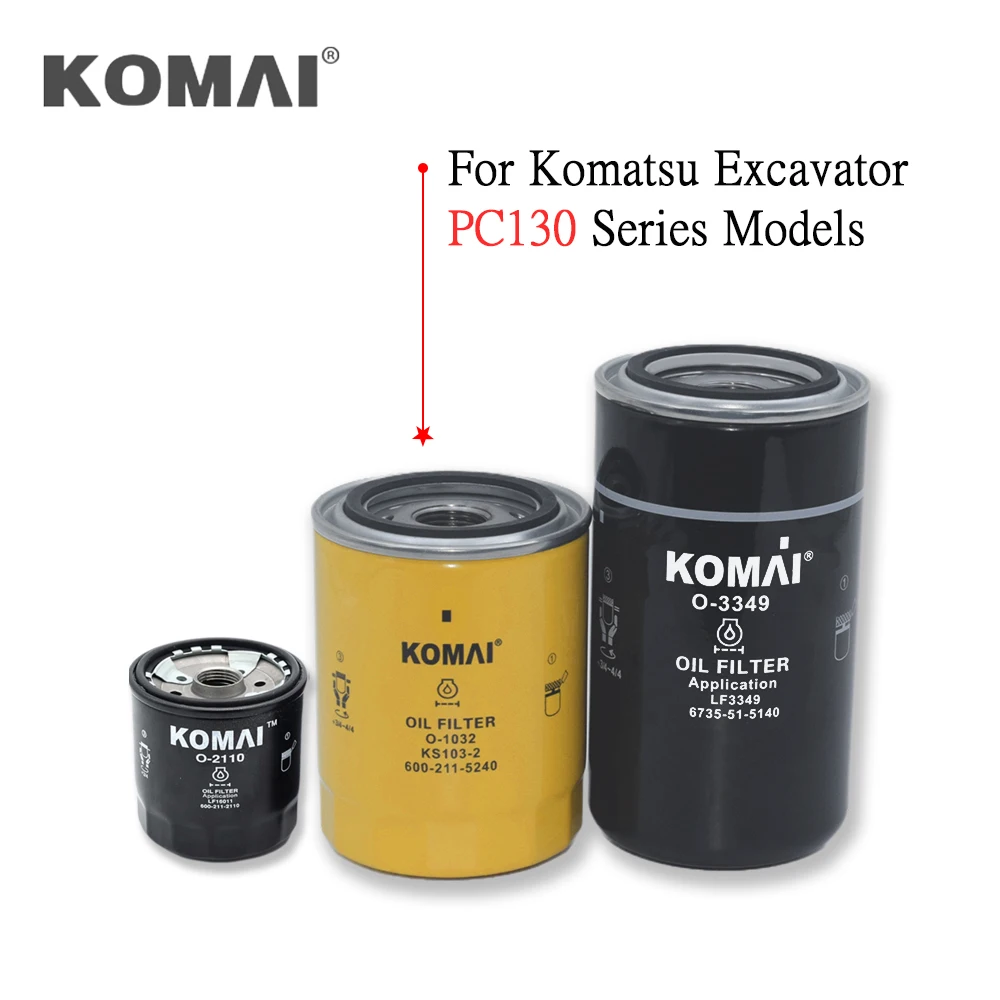 KOMAI Oil Filter Element PC35 PC130 PC200 PC200-7 PC200-8 PC300 PC350 PC400 PC400-8 Excavator Engine Oil Filter For Komatsu