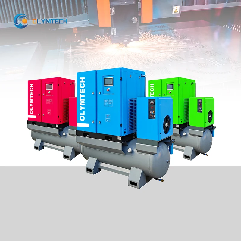 Olymtech 15 HP Rotary Air Compressor Factory Direct Hot Selling 20+ Years OEM Experience 380V 220V 11KW Air Tank