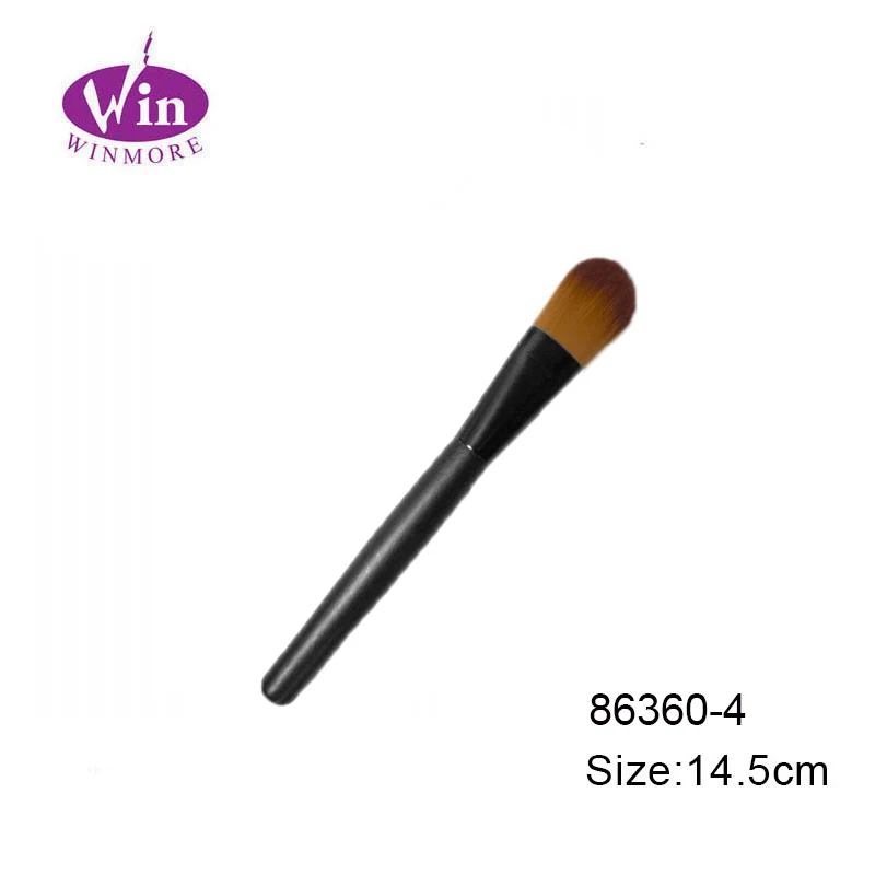 Foundation Cosmetic Blender Makeup Brush With Plastic Wood Handle