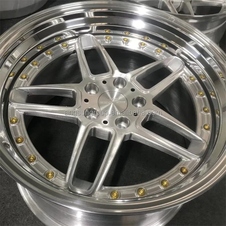 
High quality 15 to 26 inch 3 pieces forged split wheel custom AC Schnitzer type 3 alloy wheel for BMW e24 e30 e34 e36 e38 