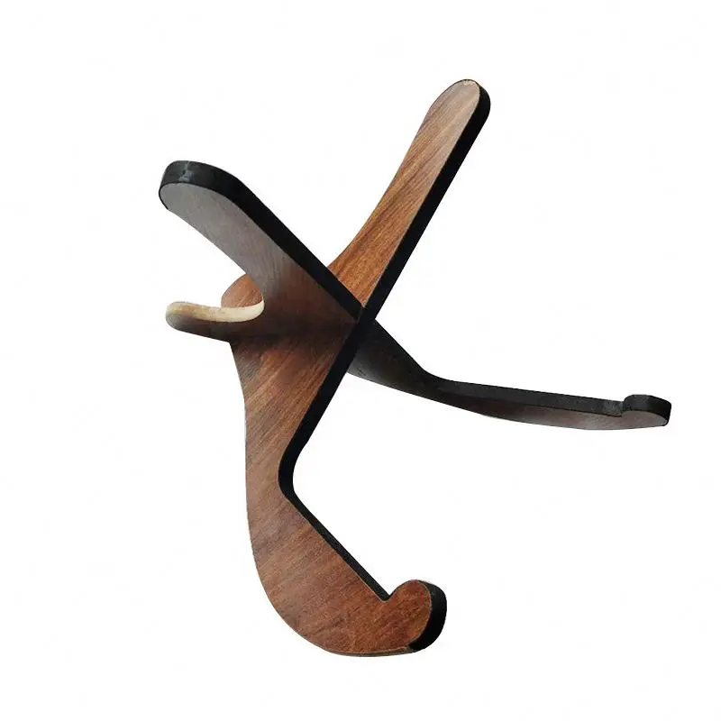 Portable wooden guitar stand