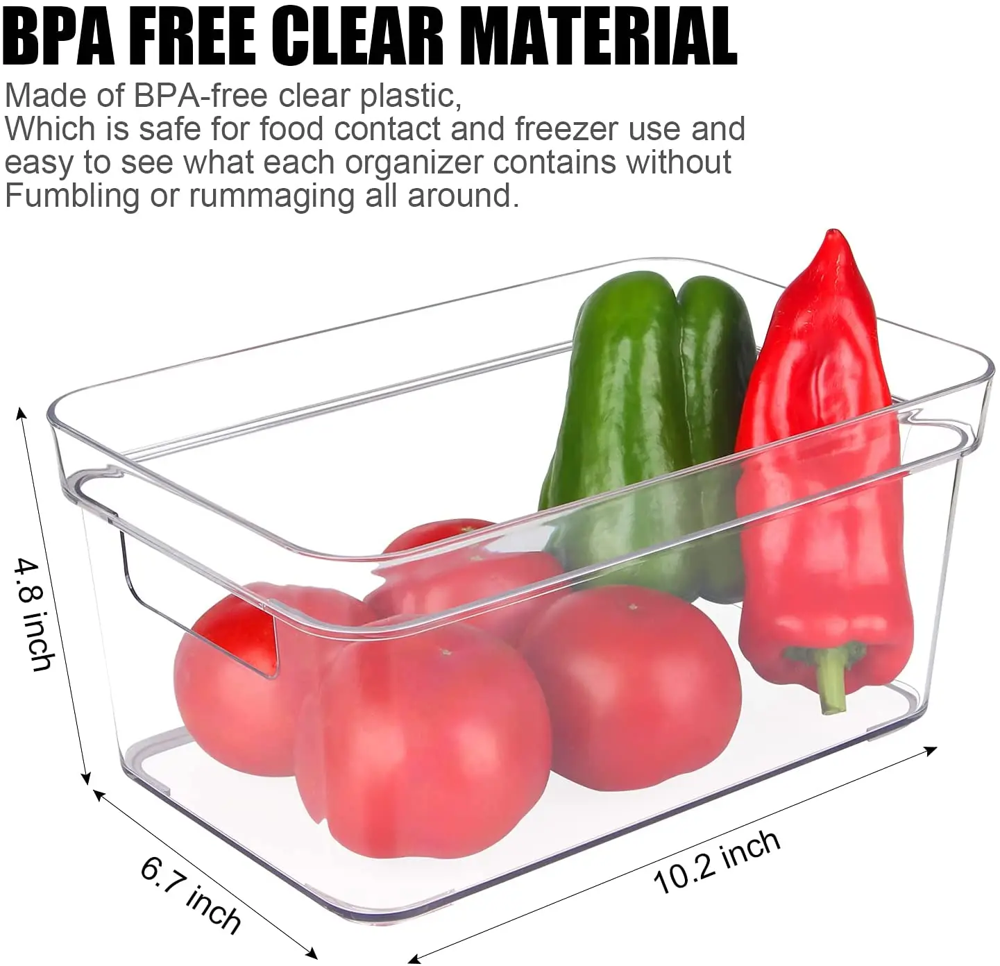 Adjustable Fridge Organizer Drawer Acrylic Egg Holder Refrigerator Organizer