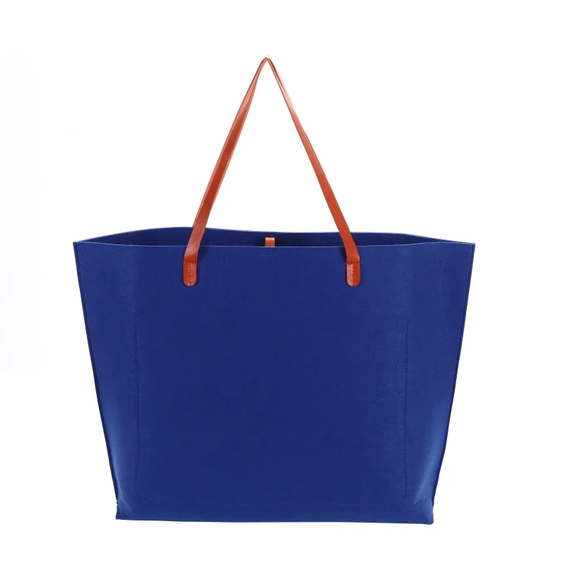 Large size 100% wool felt shopping tote bag gift bag fashion handbag shoulder bag
