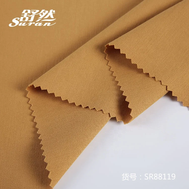 manufacturers plain dyed recycled viscose nylon wool spandex knit fabric