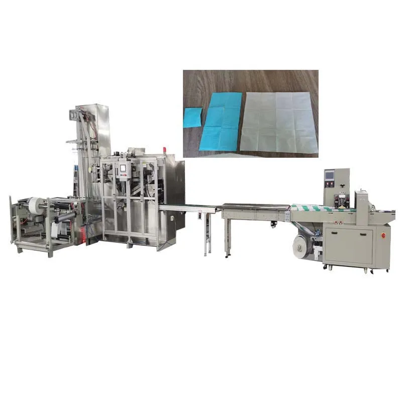 Nonwoven Plastic Coverlet Coverlid Cutting Machine PP PE coat Paper Embossing Machine  Surgical Drape Folding Machine