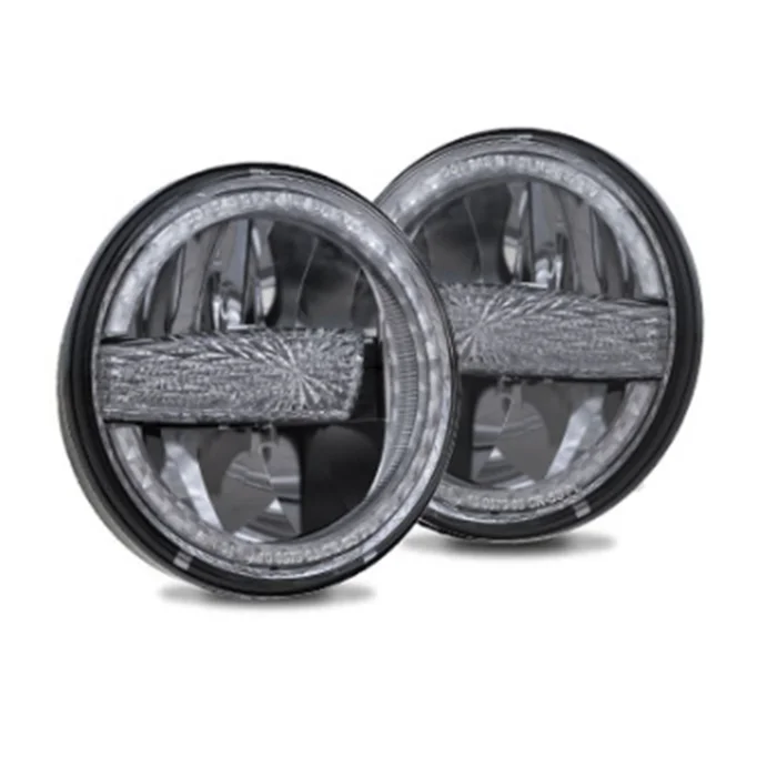 Newest 7 Inch Round Led Headlights Halo Headlight with DRL Hi/ Lo Beam for Jeep Wrangler JK LJ CJ TJ