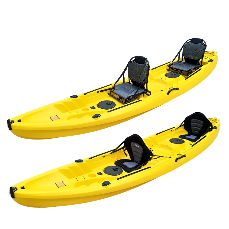 Family Touring Kayak Fishing Kayak For 2+1 Person Double Seat Sit On Top Kayak With Paddle