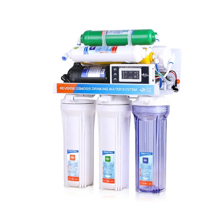TDS display alkaline mineral water purifier 7 stage water filter machine ro unit