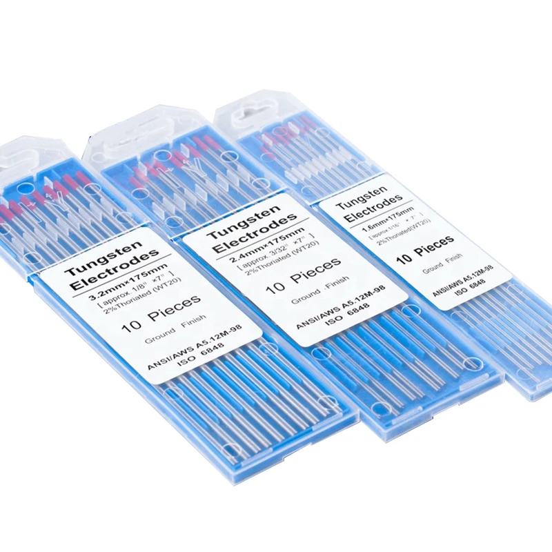 Запасные части Huarui для аргоновой дуговой сварки WT20 красный вольфрамовый электрод с резьбой 2% 1 6 2 0 4 3 мм WC20 WL20 WL15 WZ8 WP WY20