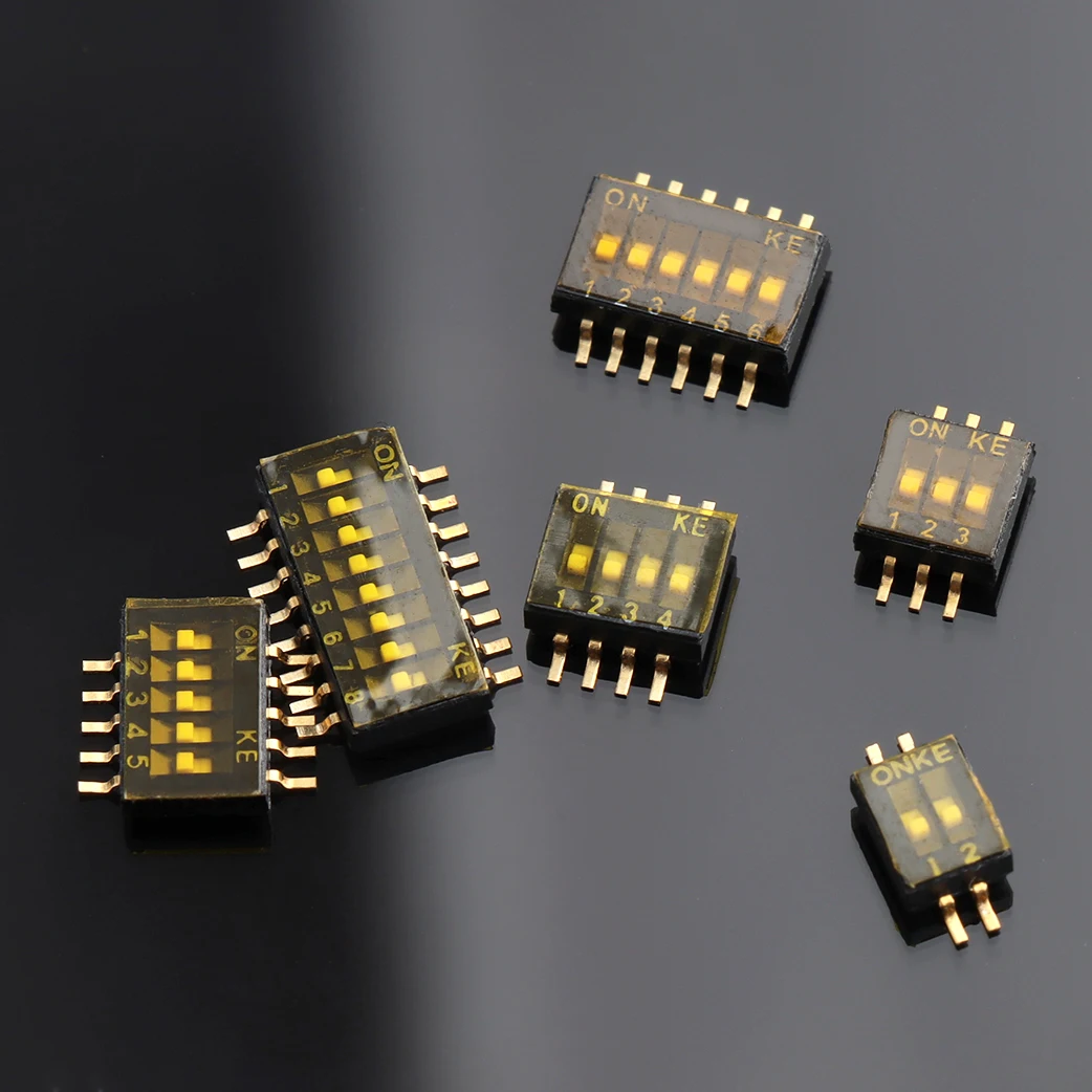 DIP черный переключатель фортепиано 1 27 мм 8 позиций SMD SMT 127