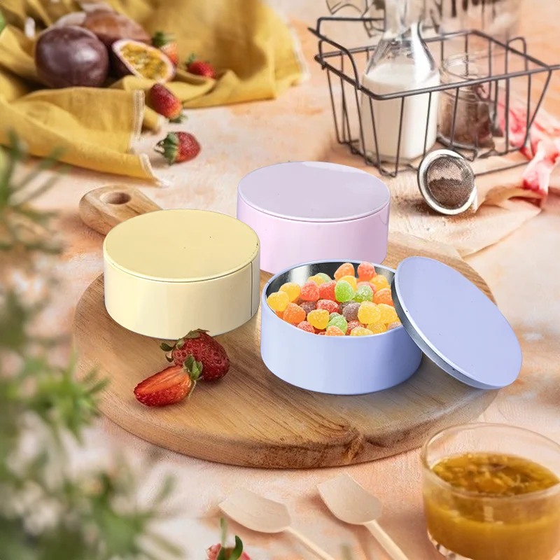 Airtight Custom Wedding Favor Round Slip Slide Container Tins Candy Box Round Tin Cans For Cake Mint  Altoids Tin Case