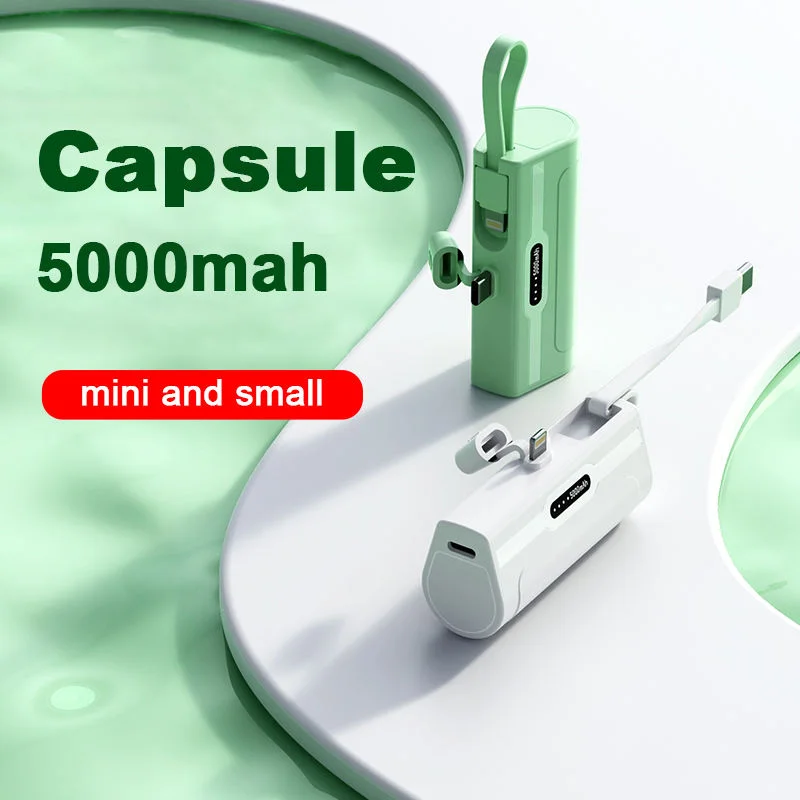 Portable Creative Capsule Mini Power Banks Mobile Charger 4000mah Mobile Phone Outdoors Emergency Batterie Externe Powerbank