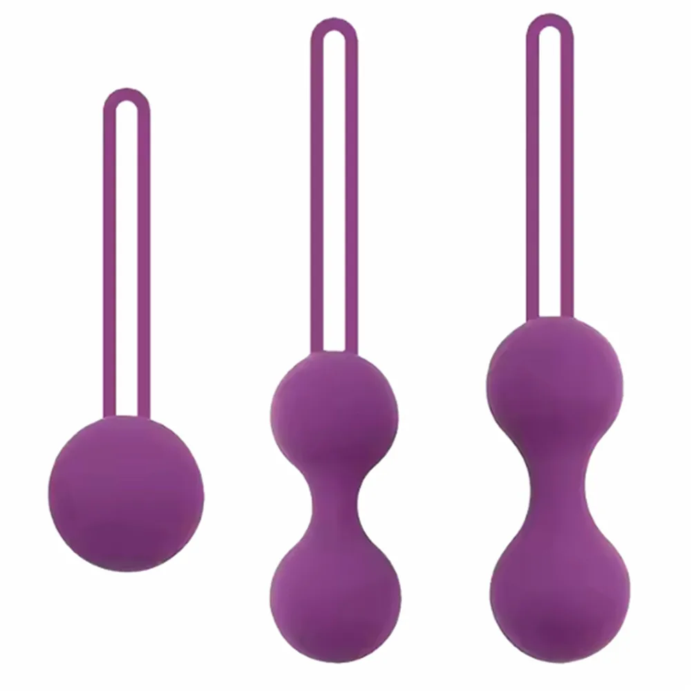 Silicone Flexible Ben Wa Ball Pelvic Floor Muscle Training Kit Kegel Ball Kegel Exercise Set For Women
