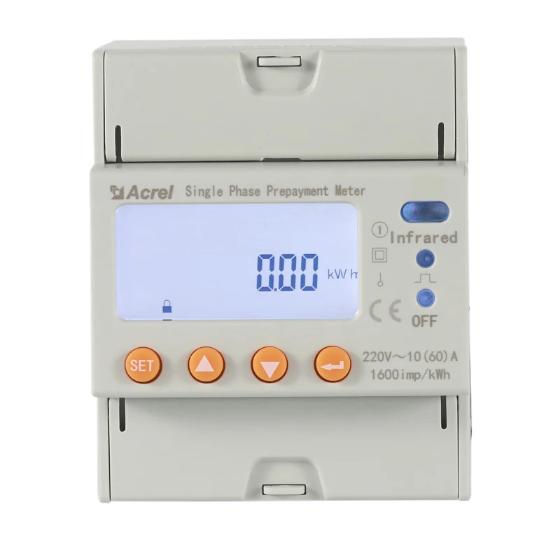 Acrel ADL100-EYNK Single Phase Din Rail Prepaid Smart Electric Energy Meter Power Meter for Residential Houses Online Management