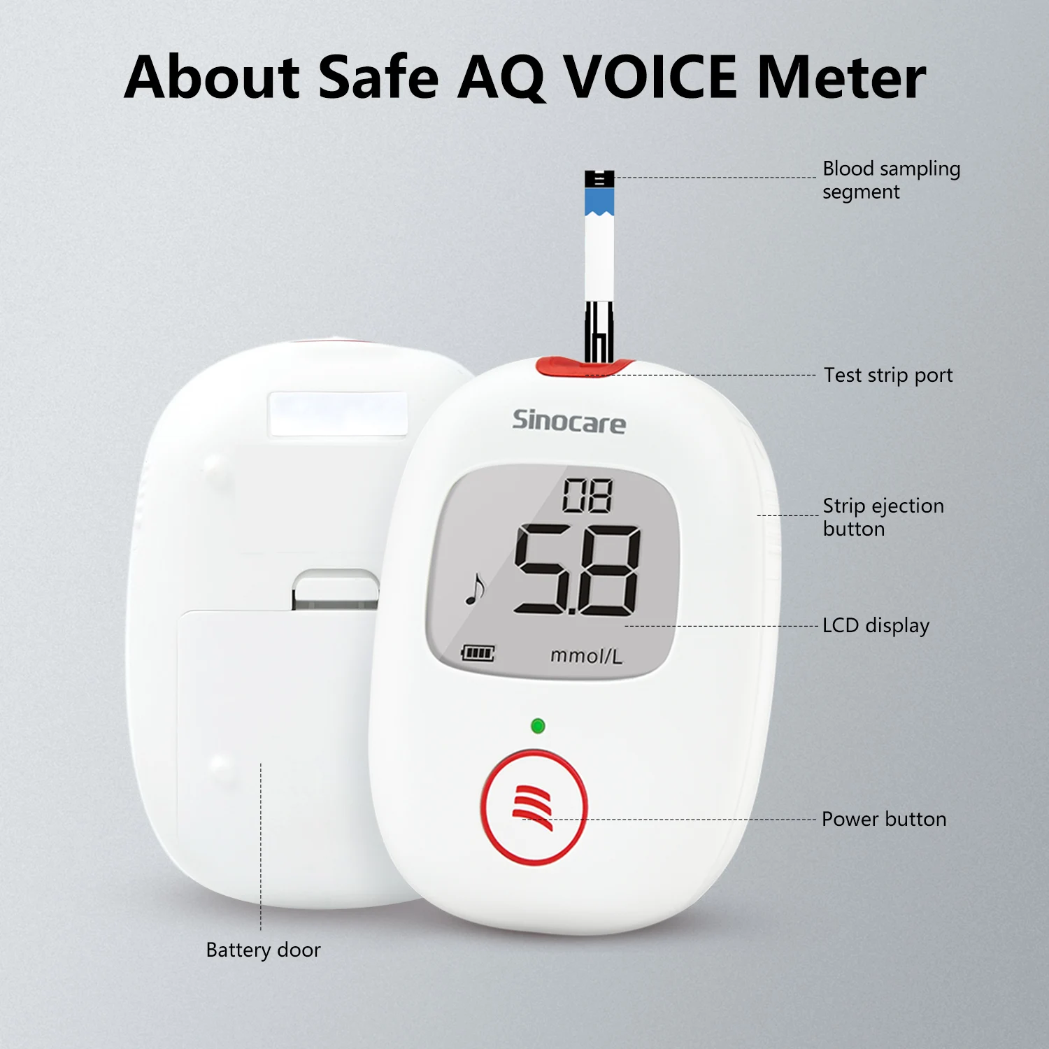 Sinocare Buy Blood Glucose Test Strips Diabetic Test Strips Get Free Glucose Meter Glucometer Blood Glucose Monitor