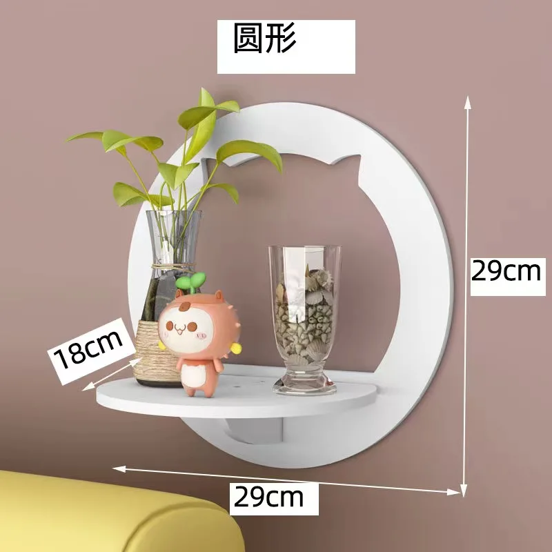 2024 Wall Organizer Wall Shelf Set Punch Bedside Wall Display Stand Rack Mounted Flower Pot Holder TV Background Room Decoration