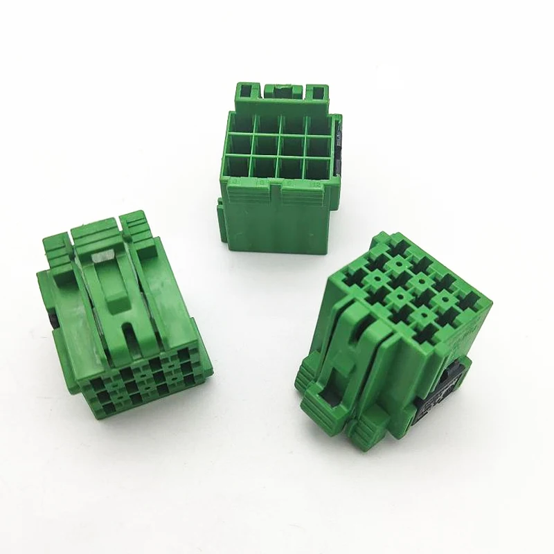 TE 12 pin Connector Green Plug and Terminal lock 1-967622-1 Replacement