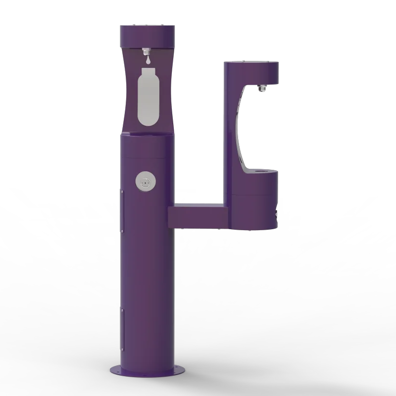 TL45 Pedestal dual outdoor  bottle filling stations and bottle fillers ideal for parks and recreational areas