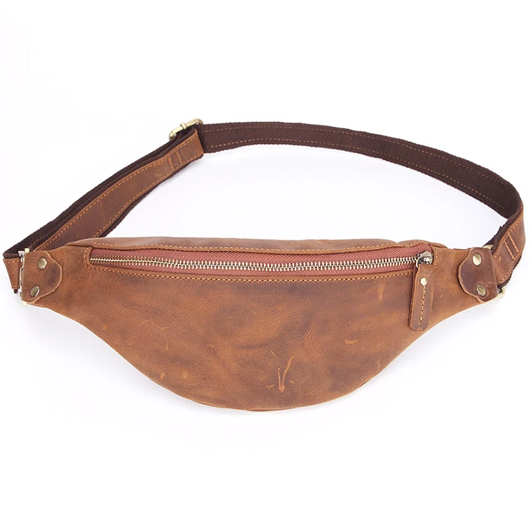 
Genuine Leather Fanny Bag Waist Pack Multifunction Hip Bum Bag Travel Pouch For Men 