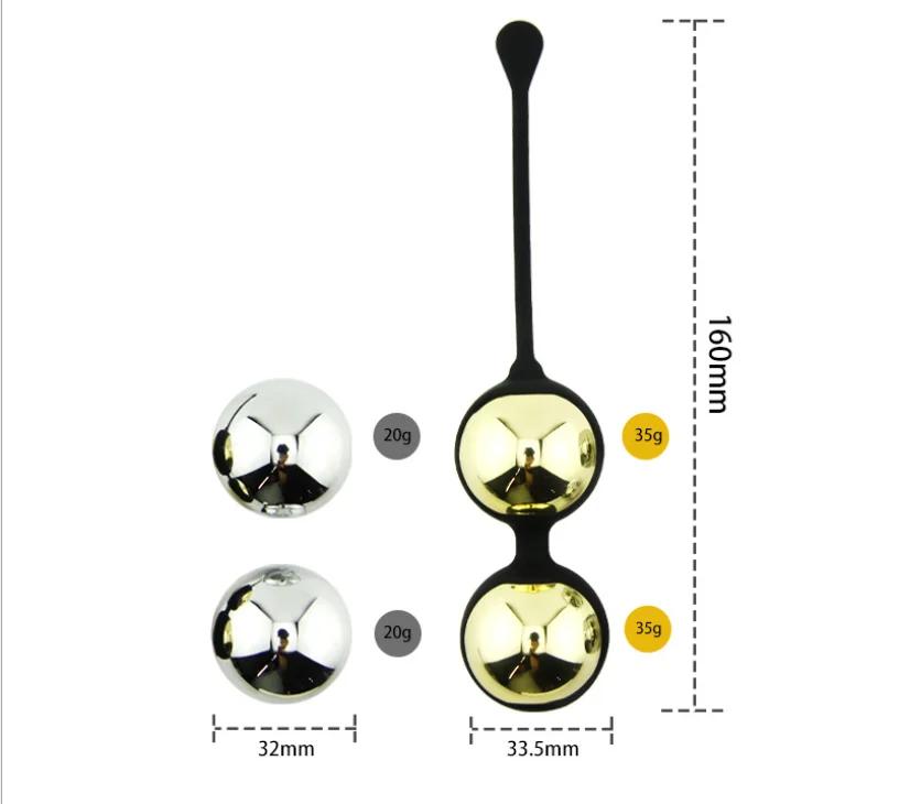 
Pelvic Floor Metal kegel Exercise in Vagina Balls Metal for Women Shrink Vagina Muscle Ben Wa Balls Metal Kegel Balls Set 