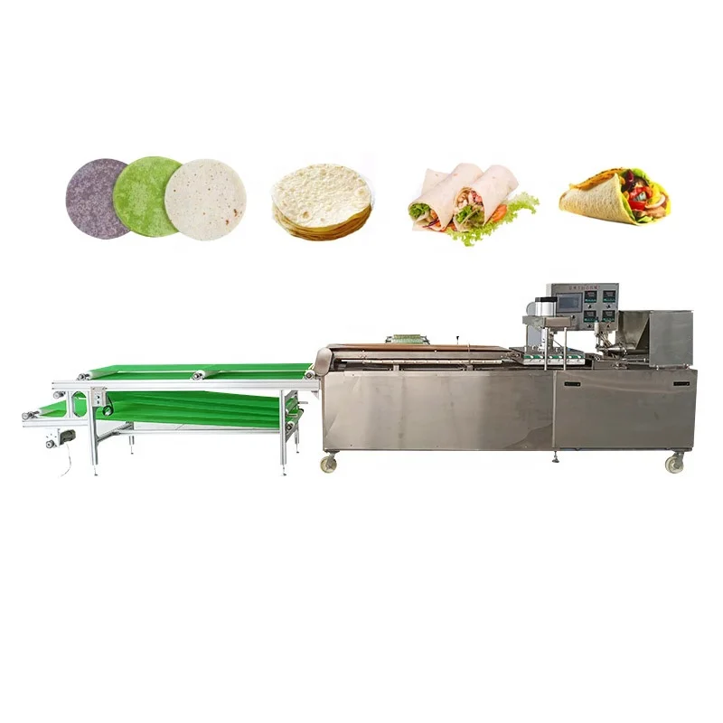 Automatic corn tortilla wrapper pita bread crepe roti chapati taco mexican pancake shawarma lavash roast duck cake producer