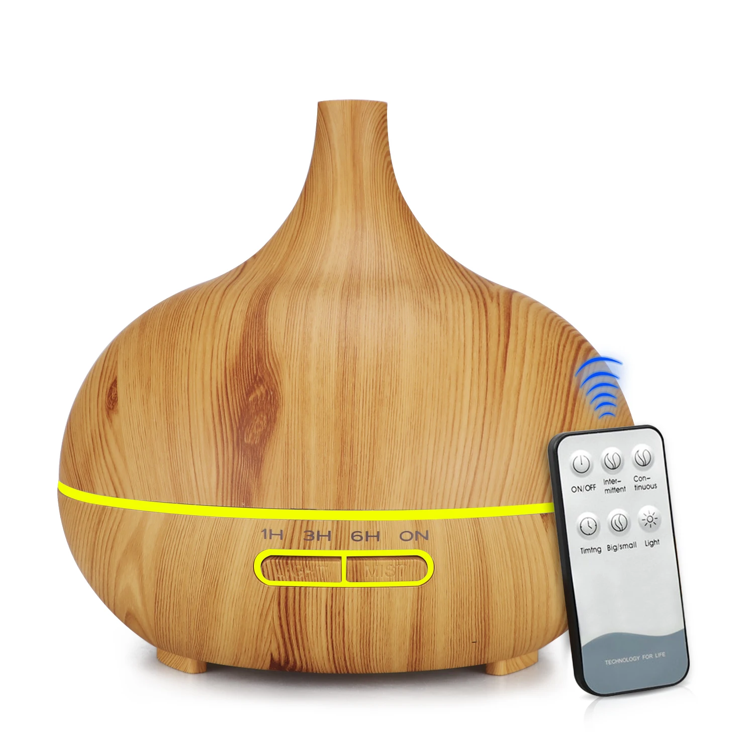 Remote control 400ml Hot sale light wood grain essential oil diffuser essential home air humidifier