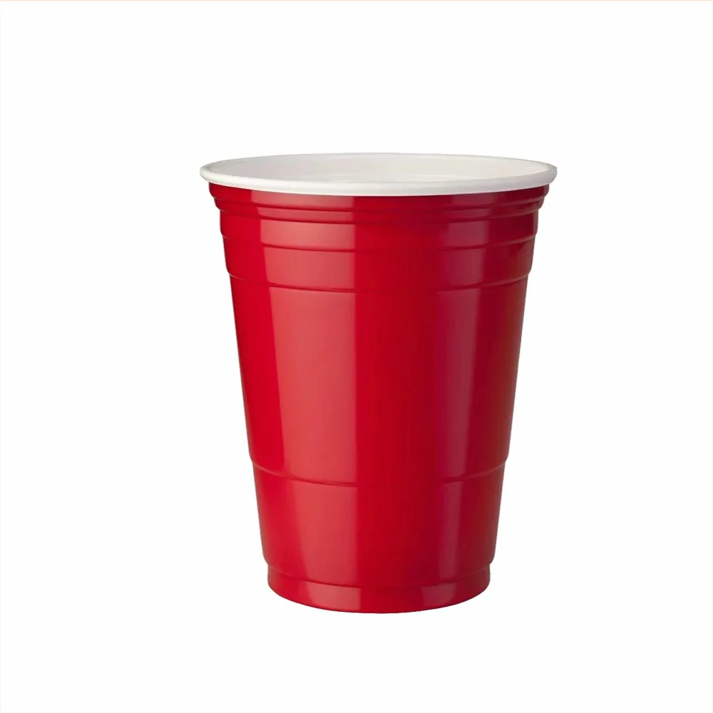 Disposable Pp Cup Custom 18 Oz Disposable Party Plastic Cups Red White Blue Beer Drinking Cups