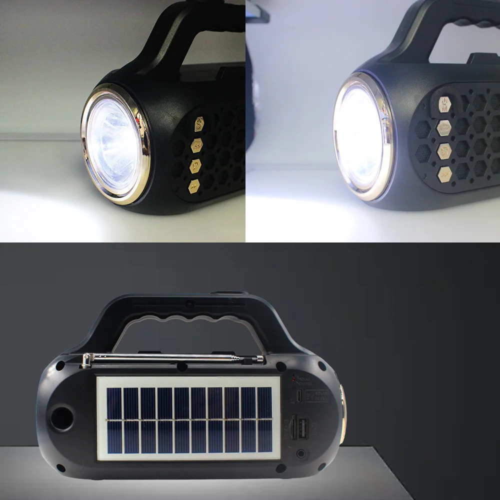 Mini Bluetooth Speaker Wireless Outdoor Bass Loudspeaker Solar USB/TF/FM Radio