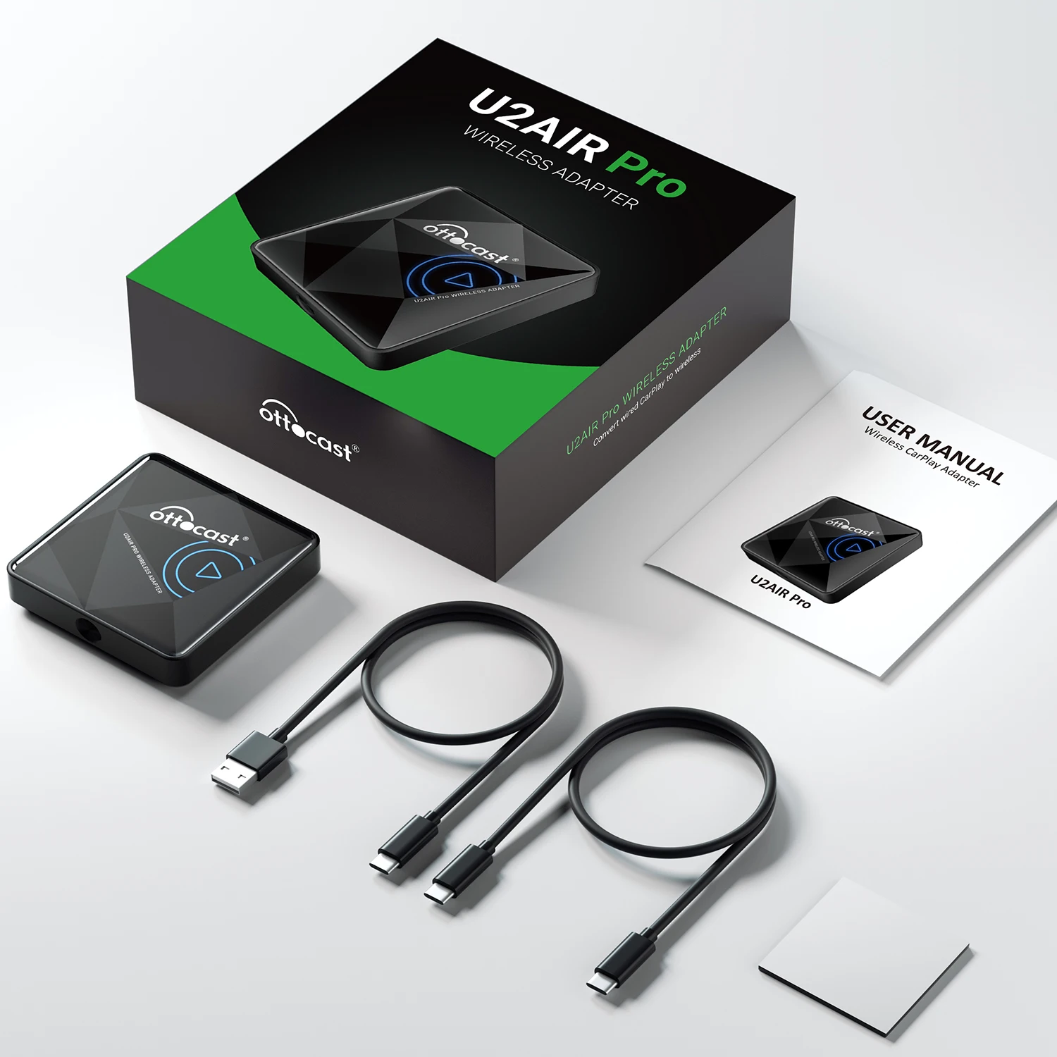 Ottocast Portable Car Smart Box Carplay Ai Box Wireless Carplay Adapter Wireless Carplay Dongle