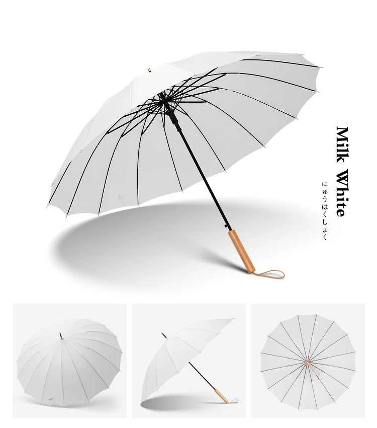 
Partysu Style Straight Umbrella Semi-automatic Custom Print Advertising Umbrella 